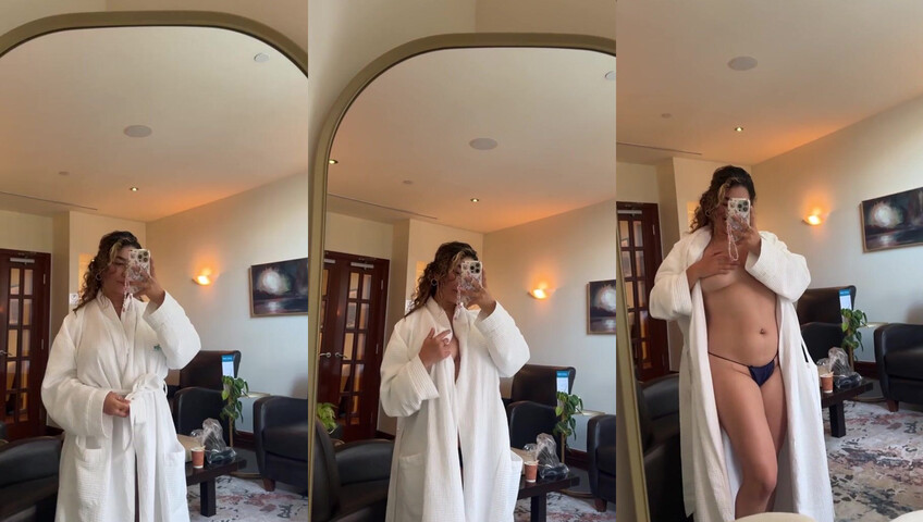 Leedah ASMR - Slutty bathrobe tits teasing