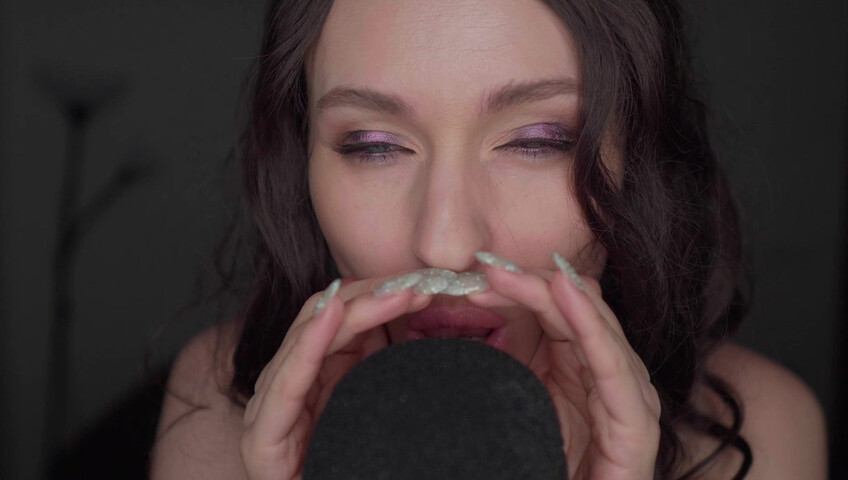 ZoyaMur - ASMR Sleep Fast & Aggressive Fabric Scratching Fishnet WET Mouth Sounds Clothes Sounds