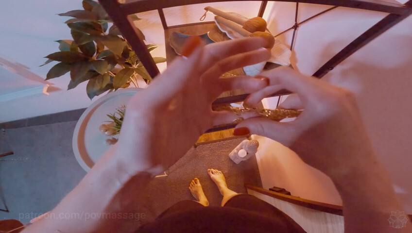 ASMR Massage - Pov Front Massage with Fake Nails by Tory to Dayna