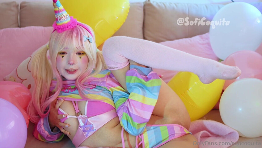 Soficoquita - Sexy Clown Cosplay with New Candy Sex Toy