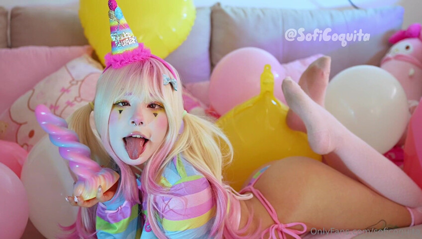Soficoquita - Sexy Clown Cosplay with New Candy Sex Toy