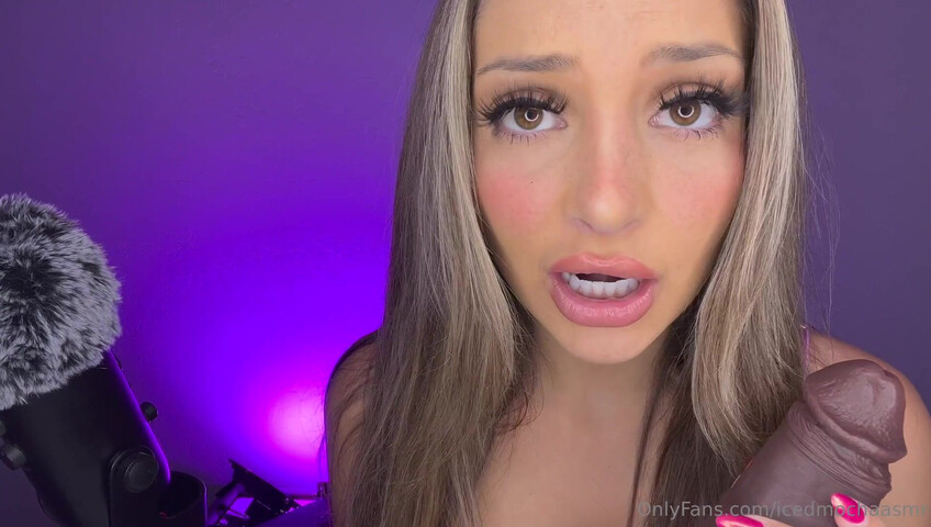 Iced Mocha ASMR - Trying out my HUGE new toy and struggling to get it in