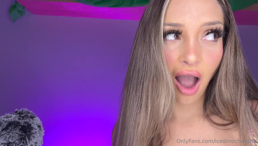 Iced Mocha ASMR - Trying out my HUGE new toy and struggling to get it in