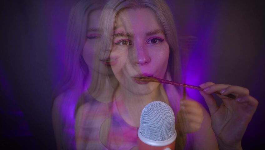 Lerka ASMRka - Honey Spoon + Mouth Sounds = Insane Tingles