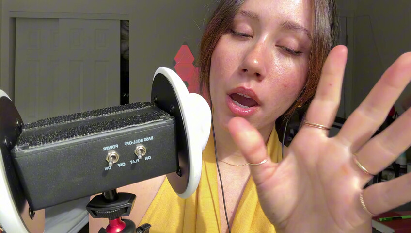 Dakota b ASMR – 3dio: Geräusche von feuchtem vs. trockenem Mund