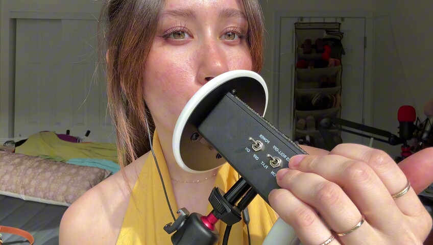 Dakota b ASMR – 3dio: Geräusche von feuchtem vs. trockenem Mund