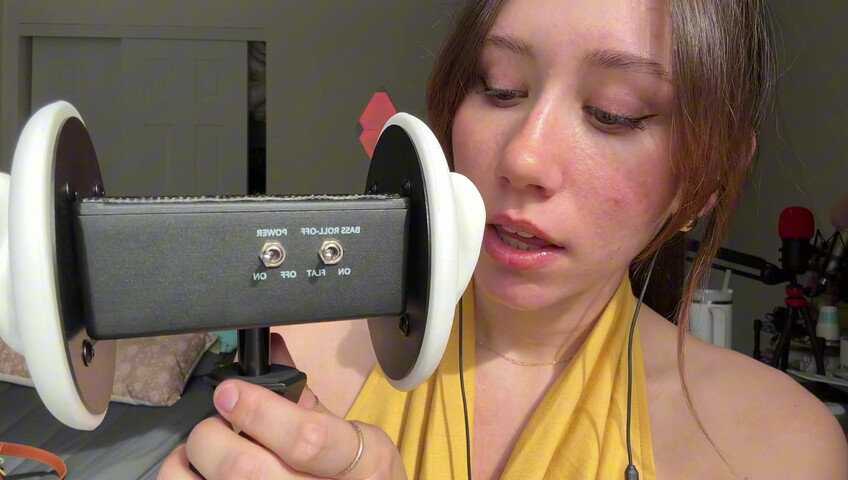 Dakota b ASMR – 3dio: Geräusche von feuchtem vs. trockenem Mund