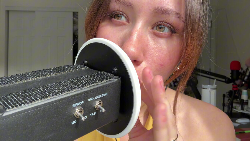Dakota b ASMR – 3dio: Geräusche von feuchtem vs. trockenem Mund
