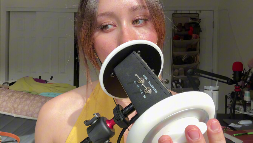 Dakota b ASMR – 3dio: Geräusche von feuchtem vs. trockenem Mund