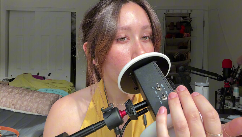 Dakota b ASMR – 3dio: Geräusche von feuchtem vs. trockenem Mund
