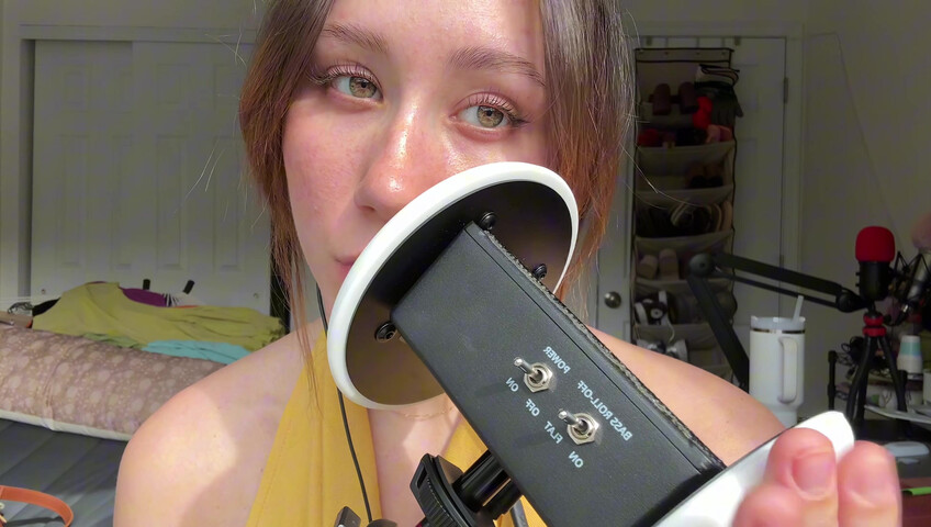 Dakota b ASMR – 3dio: Geräusche von feuchtem vs. trockenem Mund