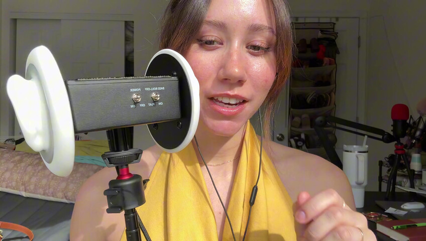 Dakota b ASMR – 3dio: Geräusche von feuchtem vs. trockenem Mund