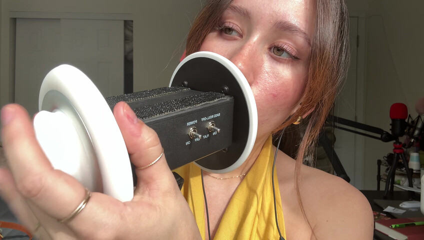 Dakota b ASMR – 3dio: Geräusche von feuchtem vs. trockenem Mund