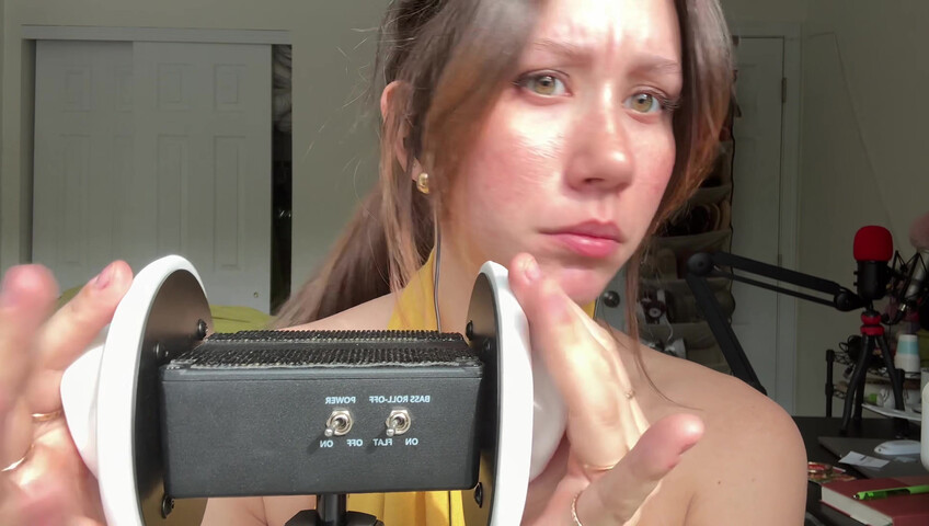 Dakota b ASMR – 3dio: Geräusche von feuchtem vs. trockenem Mund