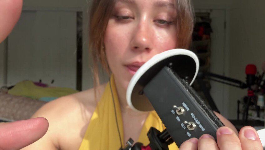 Dakota b ASMR – 3dio: Geräusche von feuchtem vs. trockenem Mund