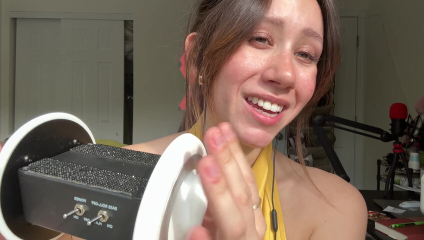 Dakota b ASMR – 3dio: Geräusche von feuchtem vs. trockenem Mund