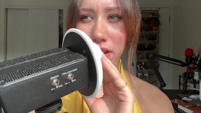 Dakota b ASMR – 3dio: Geräusche von feuchtem vs. trockenem Mund