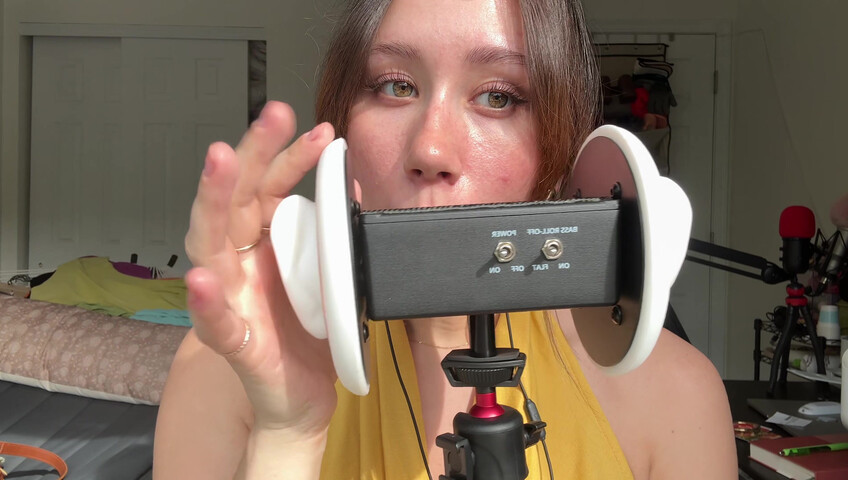 Dakota b ASMR – 3dio: Geräusche von feuchtem vs. trockenem Mund