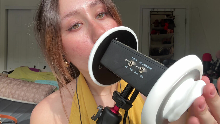 Dakota b ASMR – 3dio: Geräusche von feuchtem vs. trockenem Mund