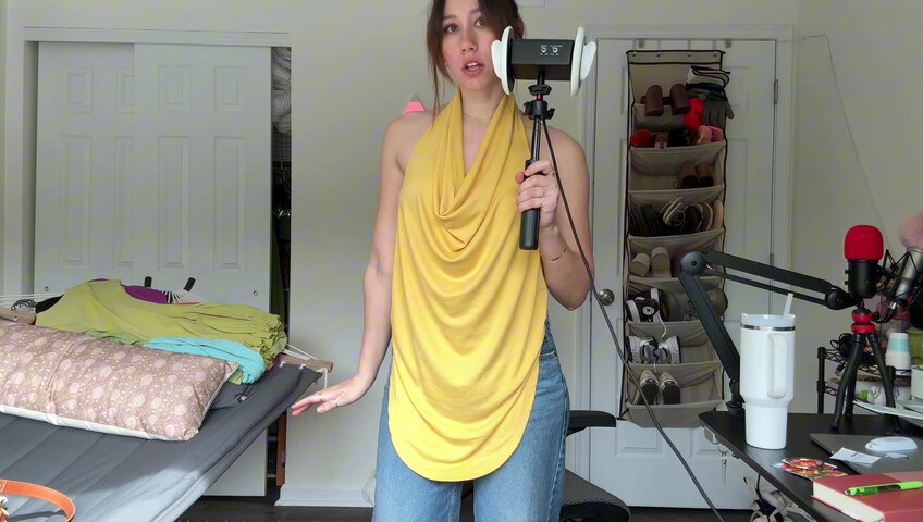 Dakota b ASMR – 3dio: Geräusche von feuchtem vs. trockenem Mund