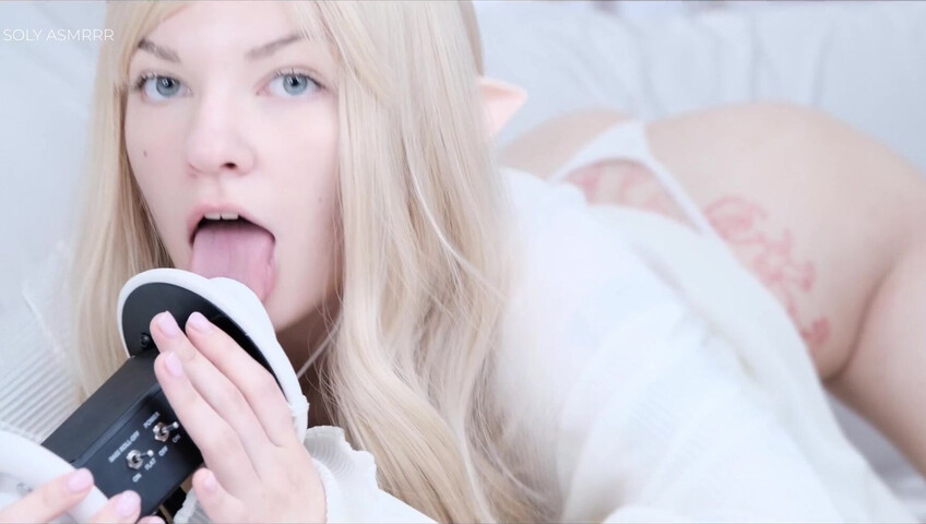 Soly ASMR - LITTLE ELF LIKES TO TEASE | LICKING, SLOPPY SOUNDS, SUCKING, EARS EATING
