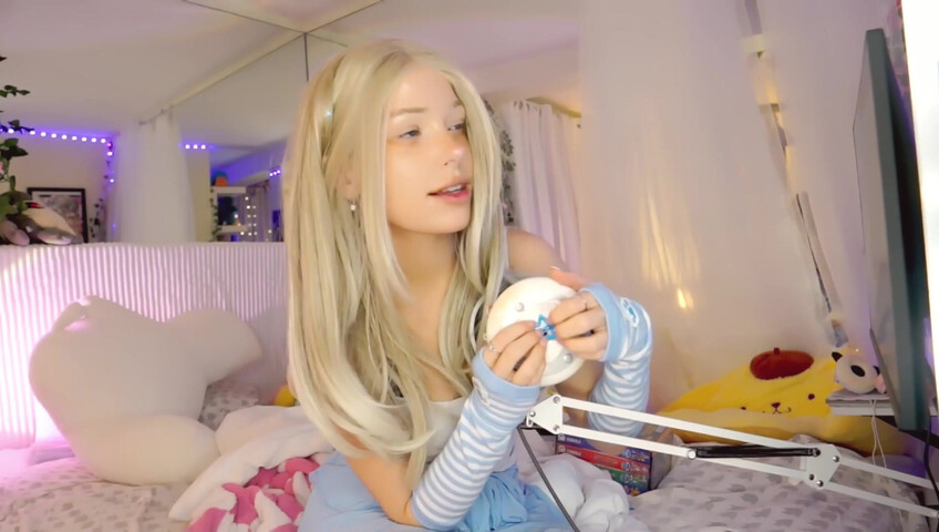 Dollblush ASMR - 28 April 2026 - Mouth Sounds Lipgloss Outfit Fabric Triggers Ear cup.