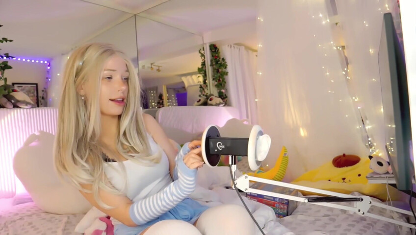 Dollblush ASMR - 28 April 2026 - Mouth Sounds Lipgloss Outfit Fabric Triggers Ear cup.