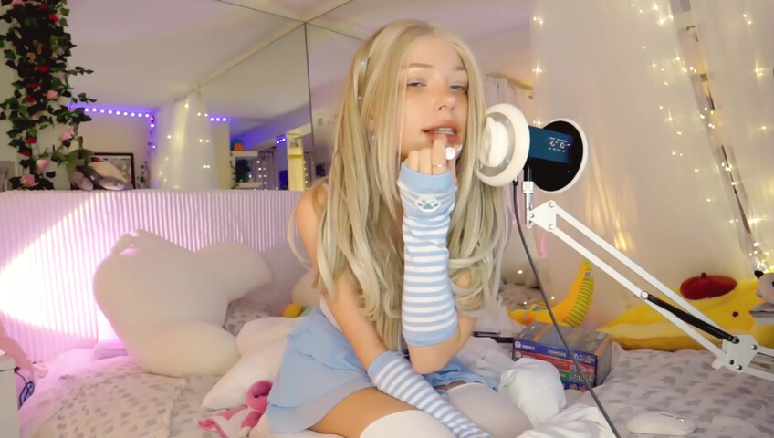 Dollblush ASMR - 28 April 2026 - Mouth Sounds Lipgloss Outfit Fabric Triggers Ear cup.