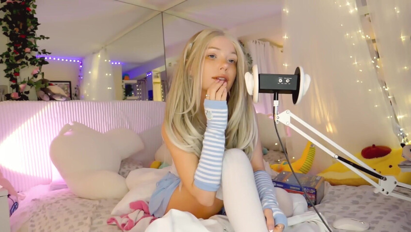 Dollblush ASMR - 28 April 2026 - Mouth Sounds Lipgloss Outfit Fabric Triggers Ear cup.