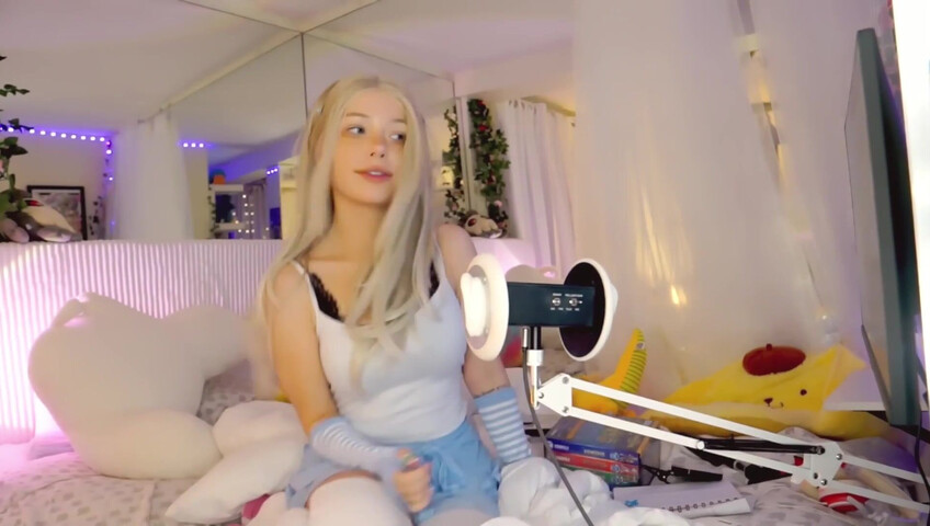 Dollblush ASMR - 28 April 2026 - Mouth Sounds Lipgloss Outfit Fabric Triggers Ear cup.