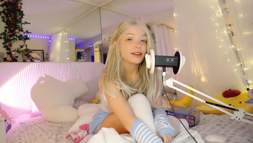 Dollblush ASMR - 28 April 2026 - Mouth Sounds Lipgloss Outfit Fabric Triggers Ear cup.