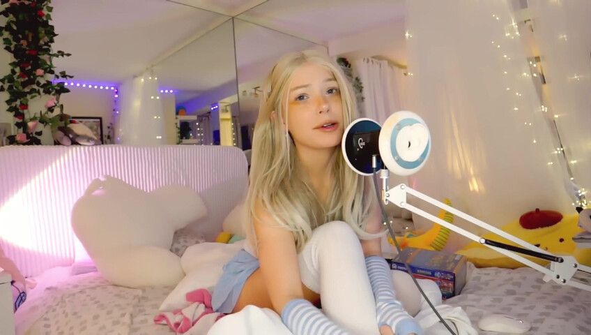 Dollblush ASMR - 28 April 2026 - Mouth Sounds Lipgloss Outfit Fabric Triggers Ear cup.