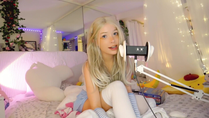 Dollblush ASMR - 28 April 2026 - Mouth Sounds Lipgloss Outfit Fabric Triggers Ear cup.