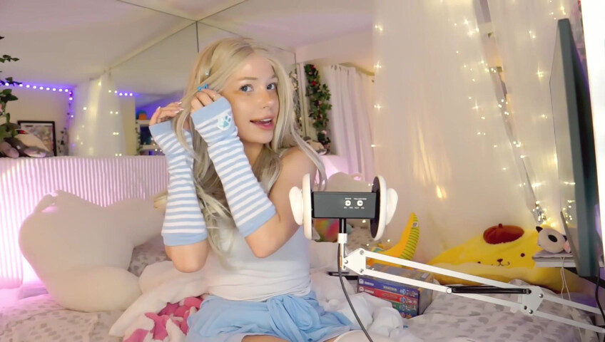 Dollblush ASMR - 28 April 2026 - Mouth Sounds Lipgloss Outfit Fabric Triggers Ear cup.