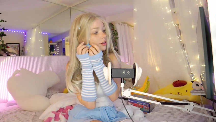 Dollblush ASMR - 28 April 2026 - Mouth Sounds Lipgloss Outfit Fabric Triggers Ear cup.