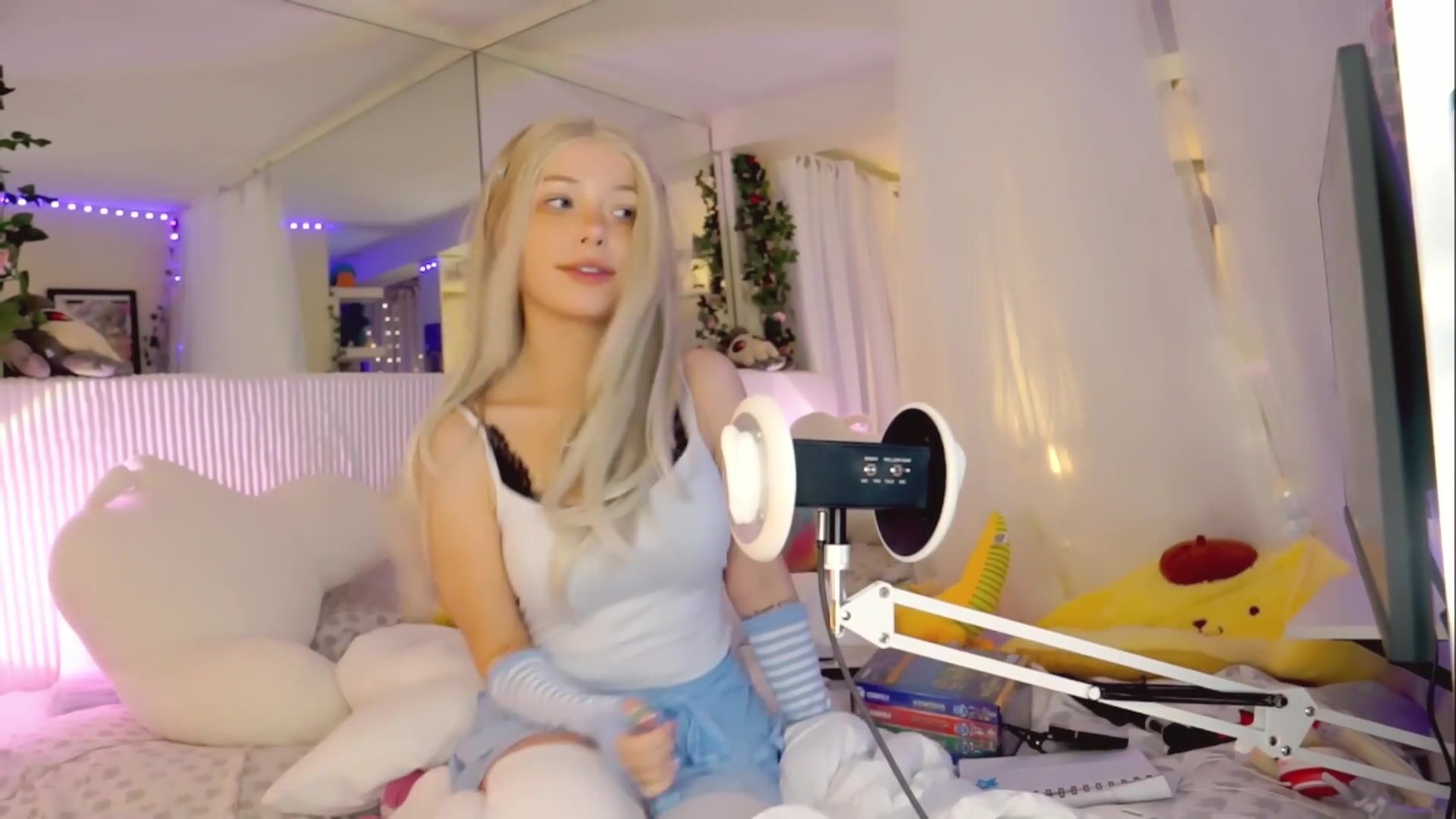 Dollblush ASMR - 28 April 2026 - Mouth Sounds Lipgloss Outfit Fabric Triggers Ear cup.