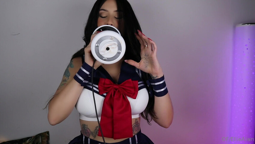Ellie Alien - ASMR (Anime Girl) Ear Licking & Lollipop Licking