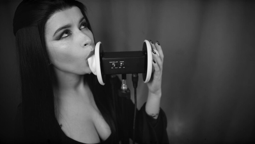 Lerka ASMRka - Halloween ASMR Morticia Addams | Ear licking