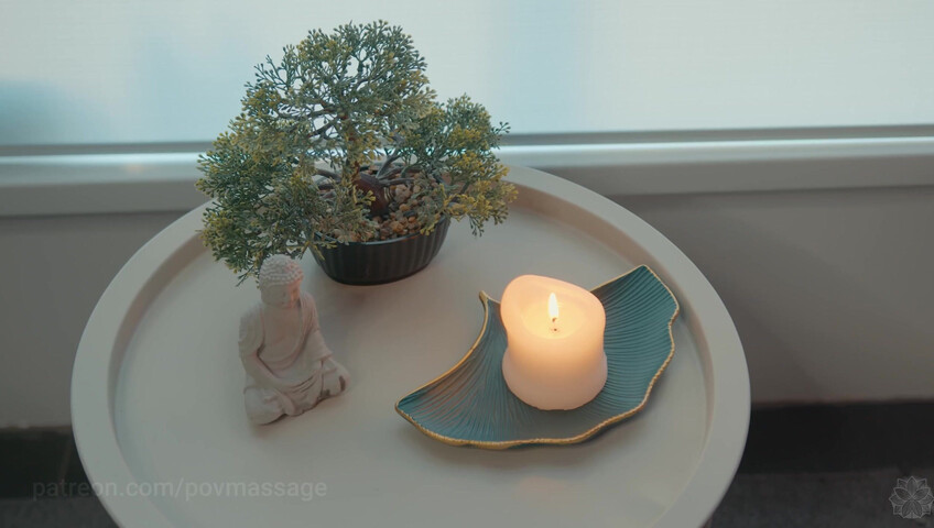 ASMR Massage - Back Relaxing Massage with Herbal Balls by Olga POV to Kate Murr
