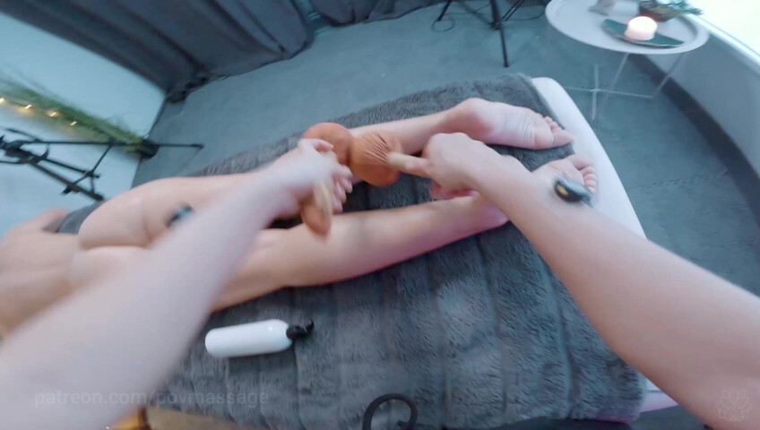 ASMR Massage - Back Relaxing Massage with Herbal Balls by Olga POV to Kate Murr