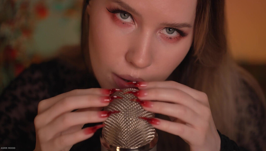 ASMR MOOD - Mic Scratching & Licking, Very Close