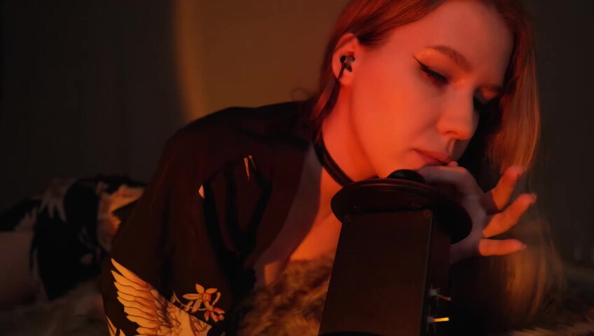 ASMR-Stimmung – Ich lecke deine Ohren in unserem Bett