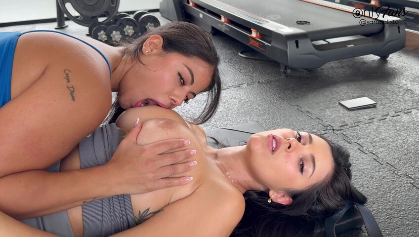 Sara Calixto x Steffy Moreno - Girl & Girl Fun At The Gym