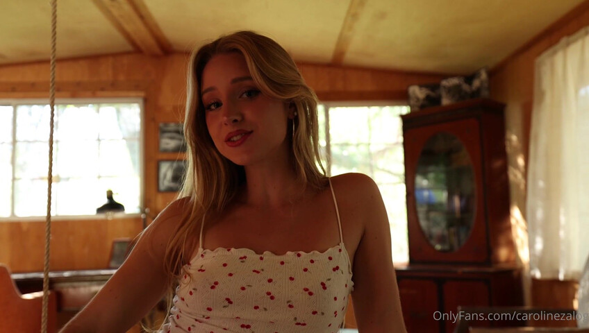 Caroline Zalog - Stepsister Roleplay Caught Me Without Panties