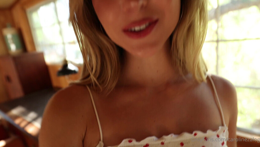 Caroline Zalog - Stepsister Roleplay Caught Me Without Panties