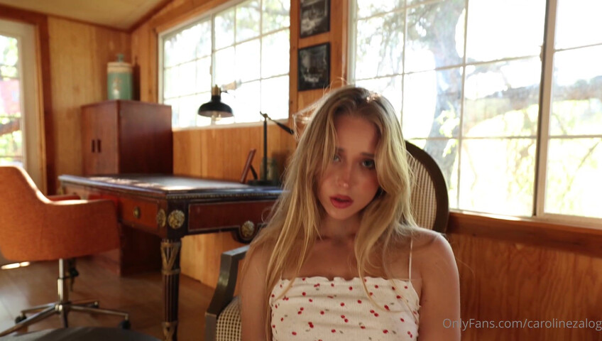 Caroline Zalog - Stepsister Roleplay Caught Me Without Panties