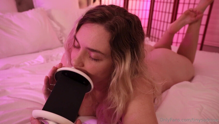 Rose ASMR - Fully nude PPV ear licking, ear kissing, moaning hard