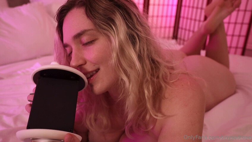 Rose ASMR - Fully nude PPV ear licking, ear kissing, moaning hard