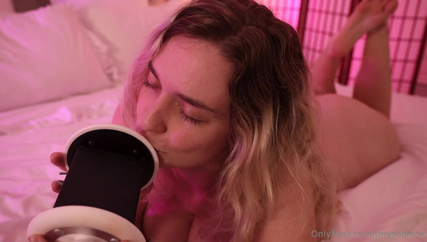 Rose ASMR - Fully nude PPV ear licking, ear kissing, moaning hard