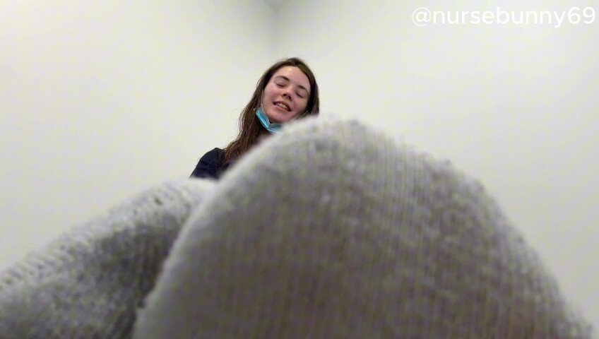 Nursebunny69 - Smell My Stinky Socks and Toes with a Tape Gag 4K